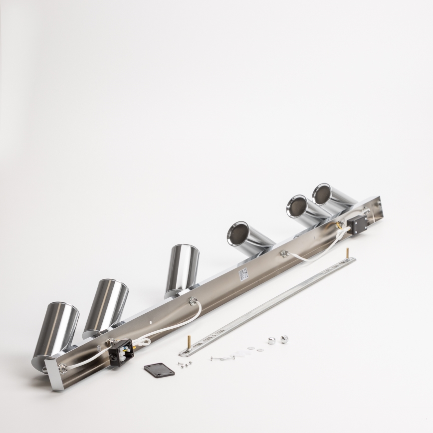 Brilagi - Bathroom spotlight SELE 6xGU10/30W/230V IP44 shiny chrome