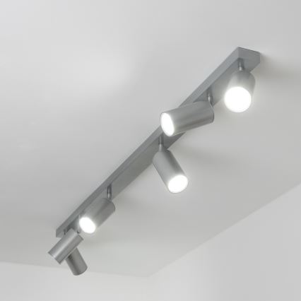 Brilagi - Bathroom spotlight SELE 6xGU10/30W/230V IP44 silver