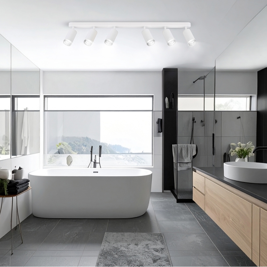 Brilagi - Bathroom spotlight SELE 6xGU10/30W/230V IP44 white