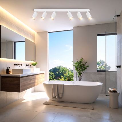Brilagi - Bathroom spotlight SELE 6xGU10/30W/230V IP44 white