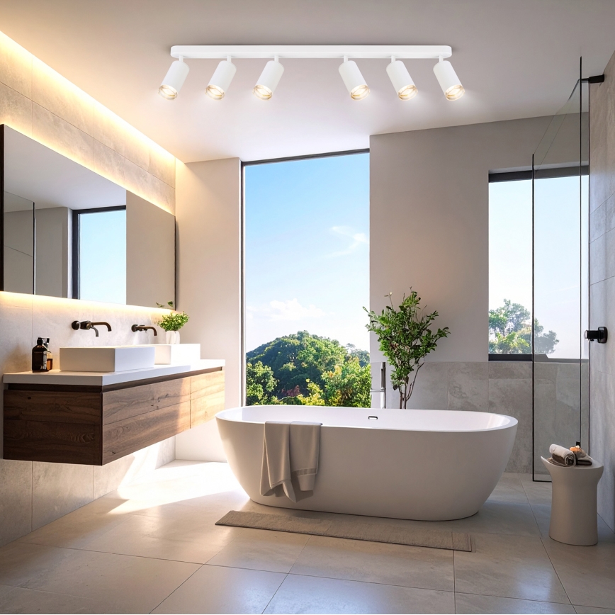 Brilagi - Bathroom spotlight SELE 6xGU10/30W/230V IP44 white