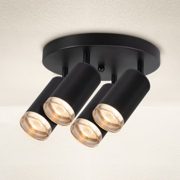 Brilagi - Bathroom spotlight SELE AQUA 4xGU10/30W/230V IP44 black