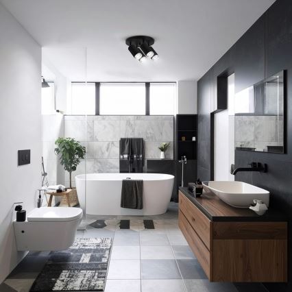 Brilagi - Bathroom spotlight SELE AQUA 4xGU10/30W/230V IP44 black