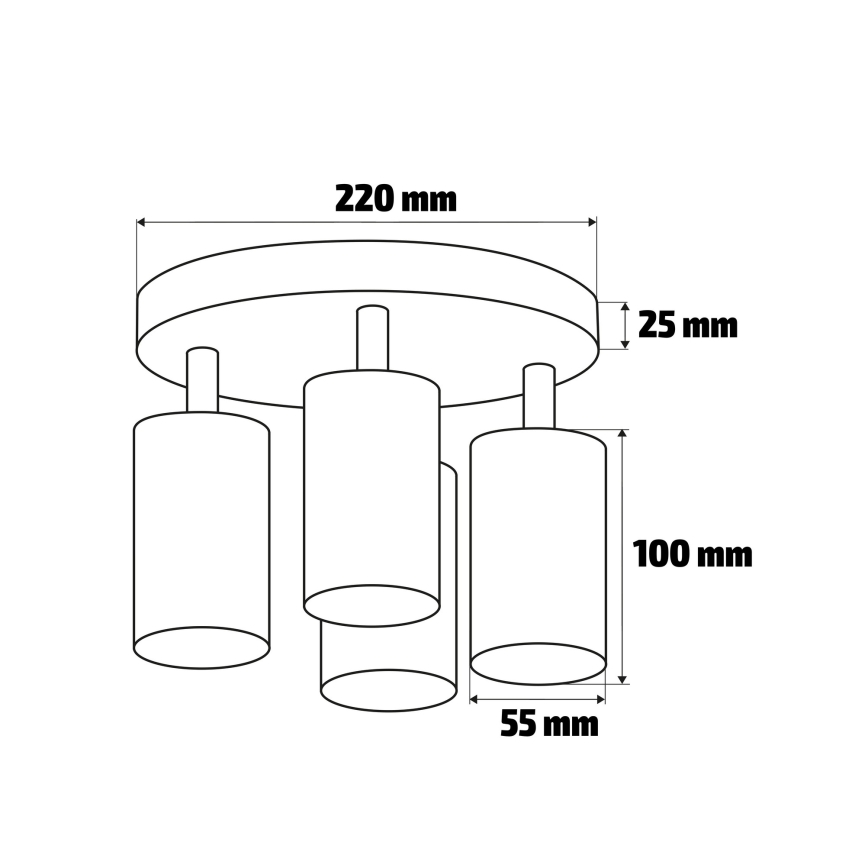 Brilagi - Bathroom spotlight SELE AQUA 4xGU10/30W/230V IP44 black