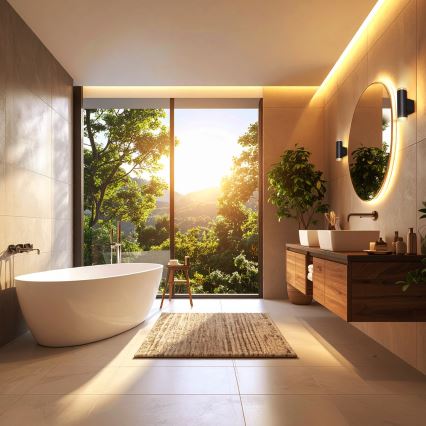Brilagi - Bathroom wall spotlight SELE AQUA 4xGU10/30W/230V IP44 black