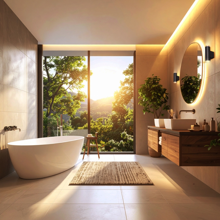 Brilagi - Bathroom wall spotlight SELE AQUA 4xGU10/30W/230V IP44 black