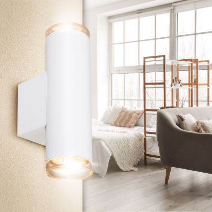 Brilagi - Bathroom wall spotlight SELE AQUA 4xGU10/30W/230V IP44 white