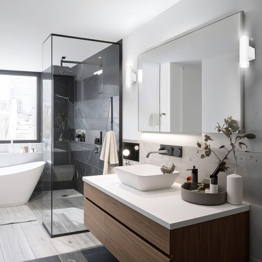 Brilagi - Bathroom wall spotlight SELE AQUA 4xGU10/30W/230V IP44 white