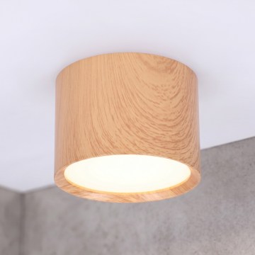 BRILAGI - Bathroom spotlight SMOOTH 1xGX53/15W/230V 60x82 mm oak finish IP54