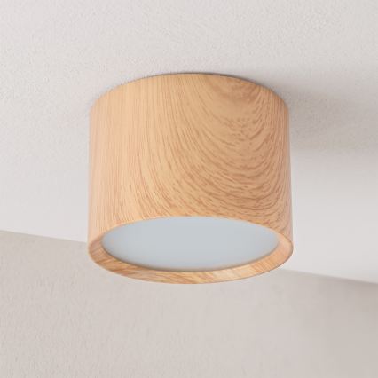 BRILAGI - Bathroom spotlight SMOOTH 1xGX53/15W/230V 60x82 mm oak finish IP54