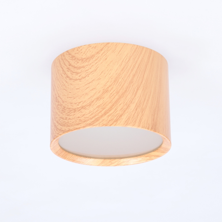 BRILAGI - Bathroom spotlight SMOOTH 1xGX53/15W/230V 60x82 mm oak finish IP54