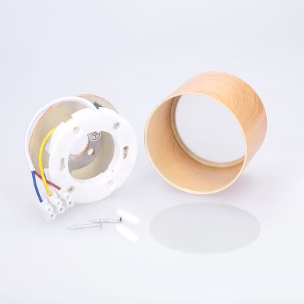 BRILAGI - Bathroom spotlight SMOOTH 1xGX53/15W/230V 60x82 mm oak finish IP54