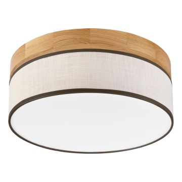 Brilagi - BELLADONNA LED Ceiling Light 20W/230V, 30 cm Cream/Oak