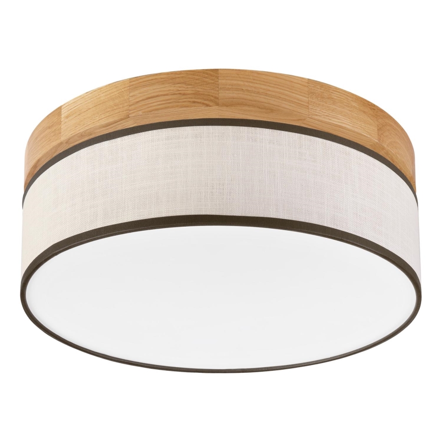 Brilagi - BELLADONNA LED Ceiling Light 20W/230V, 30 cm Cream/Oak