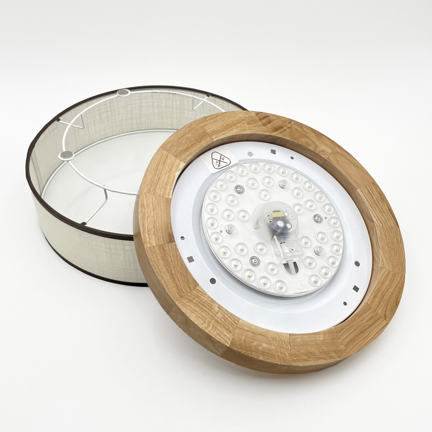 Brilagi - BELLADONNA LED Ceiling Light 20W/230V, 30 cm Cream/Oak