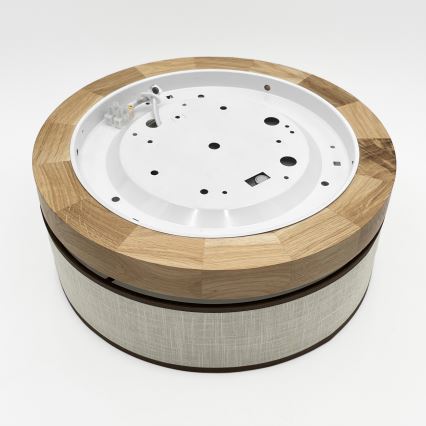 Brilagi - BELLADONNA LED Ceiling Light 20W/230V, 30 cm Cream/Oak