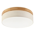 Brilagi - BELLADONNA LED Ceiling Light 36W/230V, 40 cm, Cream/Oak