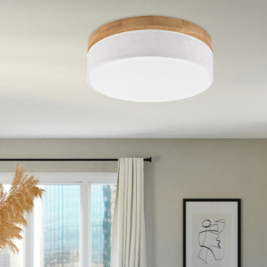 Brilagi - BELLADONNA LED Ceiling Light 36W/230V Ø 40 cm White/Oak