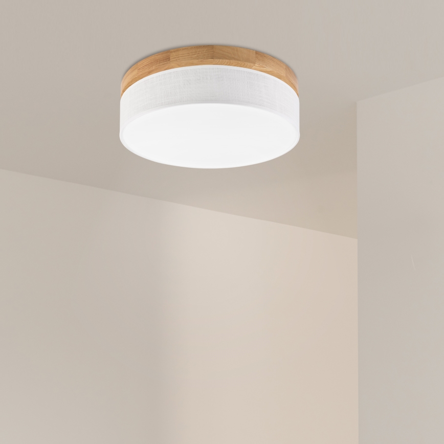 Brilagi - BELLADONNA LED Ceiling Light 36W/230V Ø 40 cm White/Oak