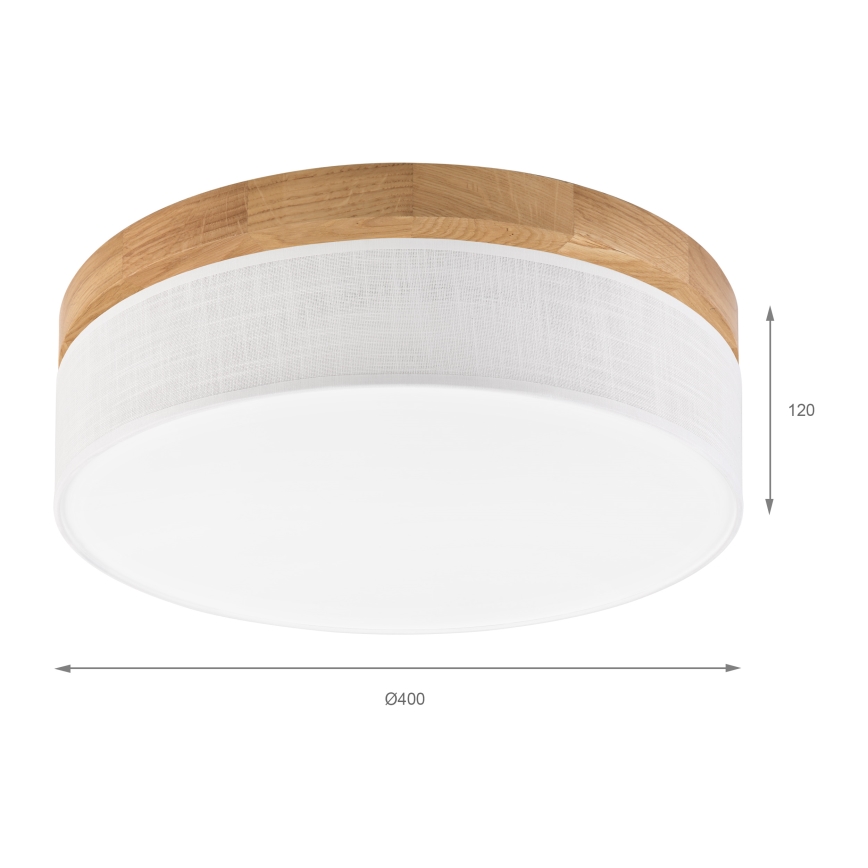 Brilagi - BELLADONNA LED Ceiling Light 36W/230V Ø 40 cm White/Oak