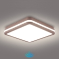 Brilagi - BENE LED Outdoor Ceiling Light with Sensor, LED/24W/230V, 26x26 cm, Brown, IP54