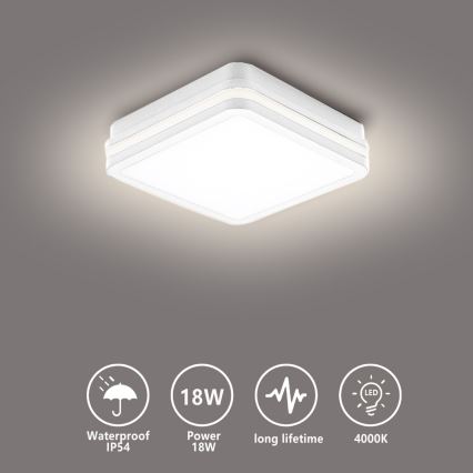 Brilagi - BENE LED Outdoor Light LED/18W/230V 22x22 cm White IP54