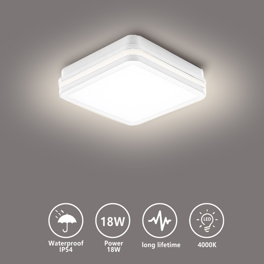 Brilagi - BENE LED Outdoor Light LED/18W/230V 22x22 cm White IP54