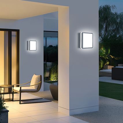 Brilagi - BENE LED Outdoor Light with Motion Sensor, 24W/230V, 26x26 cm, Anthracite, IP54