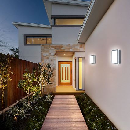 Brilagi - BENE LED Outdoor Light with Motion Sensor, 24W/230V, 26x26 cm, Anthracite, IP54
