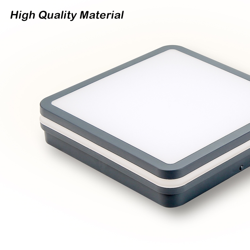 Brilagi - BENE LED Outdoor Light with Motion Sensor, 24W/230V, 26x26 cm, Anthracite, IP54
