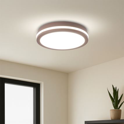 Brilagi - LED outdoor fixture with sensor BENE LED/24W/230V, dia. 26 cm, brown, IP54