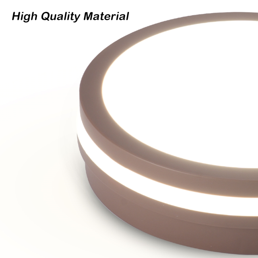 Brilagi - LED outdoor fixture with sensor BENE LED/24W/230V, dia. 26 cm, brown, IP54