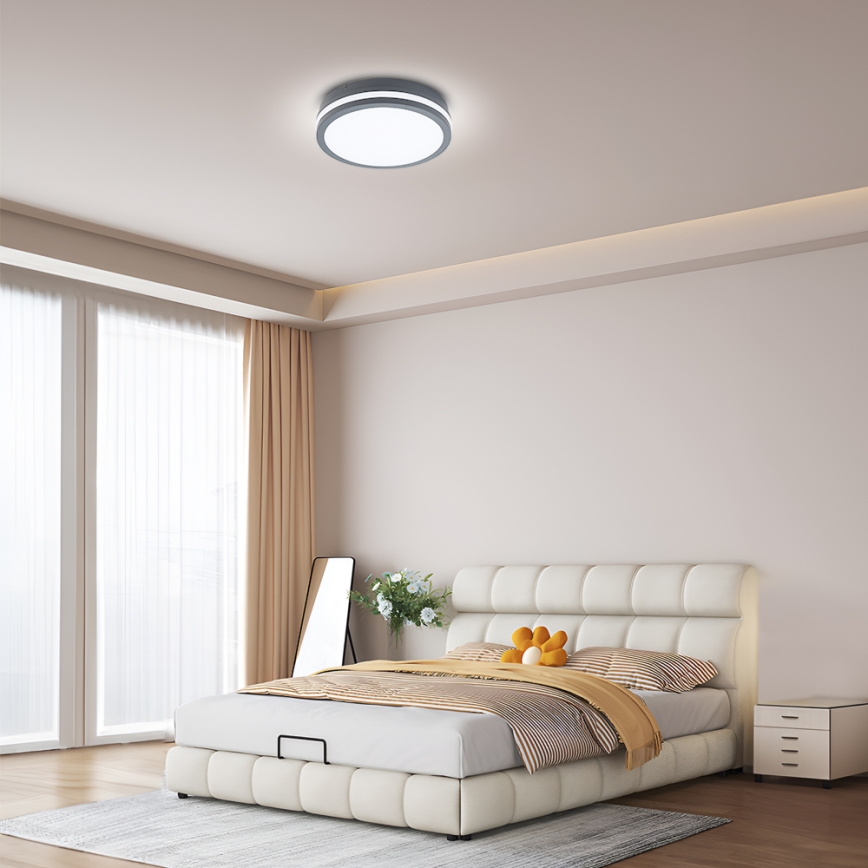 Brilagi - BENE LED Outdoor Luminaire with Sensor LED/24W/230V Ø 26 cm Anthracite IP54