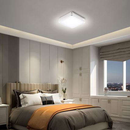 Brilagi - BENE LED Outdoor Light with Sensor LED/24W/230V 26x26 cm White IP54