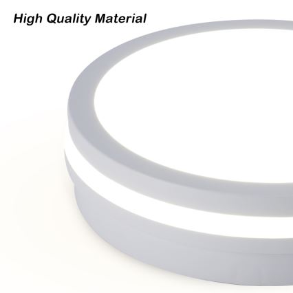 Brilagi - LED Outdoor Ceiling Light with Sensor BENE LED/24W/230V dia. 26 cm white IP54