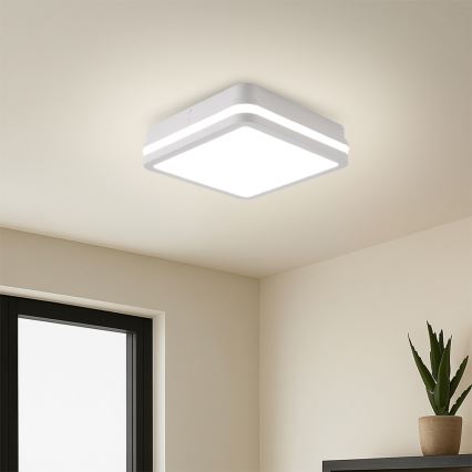 Brilagi - BENE LED Outdoor Luminaire with Sensor LED/24W/230V 26x26 cm White IP54