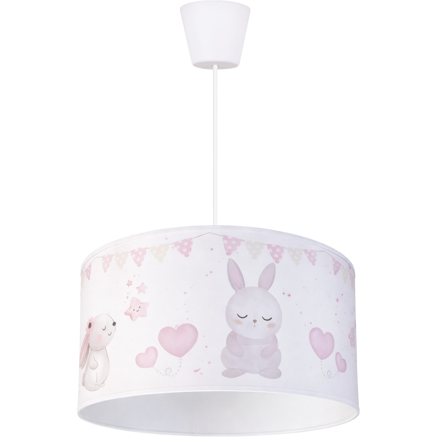 Brilagi - BOBO LED Children's Pendant Lamp on Cable, 1x E27/10W/230V, Ø 35 cm, White with Animal Motif