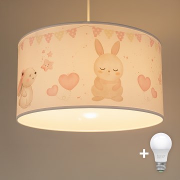 Brilagi - BOBO LED Children's Pendant Lamp on Cable, 1x E27/60W/230V, Ø 35 cm, White with Animal Motif