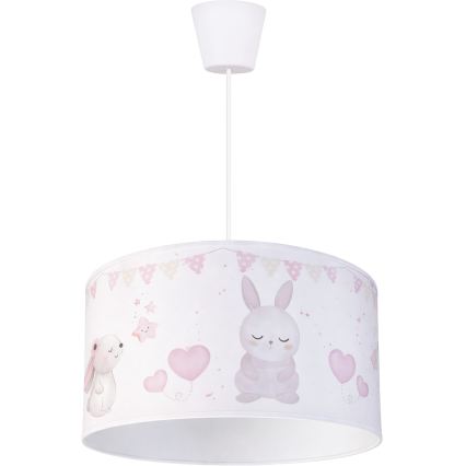 Brilagi - BOBO LED Children's Pendant Lamp on Cable, 1x E27/60W/230V, Ø 35 cm, White with Animal Motif