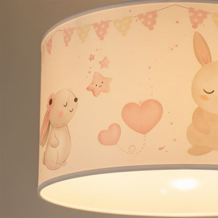Brilagi - BOBO LED Children's Pendant Lamp on Cable, 1x E27/60W/230V, Ø 35 cm, White with Animal Motif