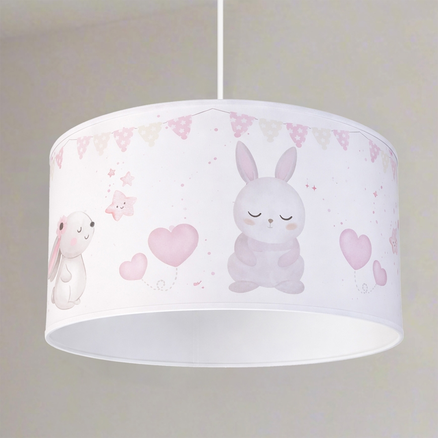 Brilagi - BOBO LED Children's Pendant Lamp on Cable, 1x E27/60W/230V, Ø 35 cm, White with Animal Motif