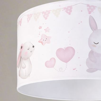 Brilagi - BOBO LED Children's Pendant Lamp on Cable, 1x E27/60W/230V, Ø 35 cm, White with Animal Motif