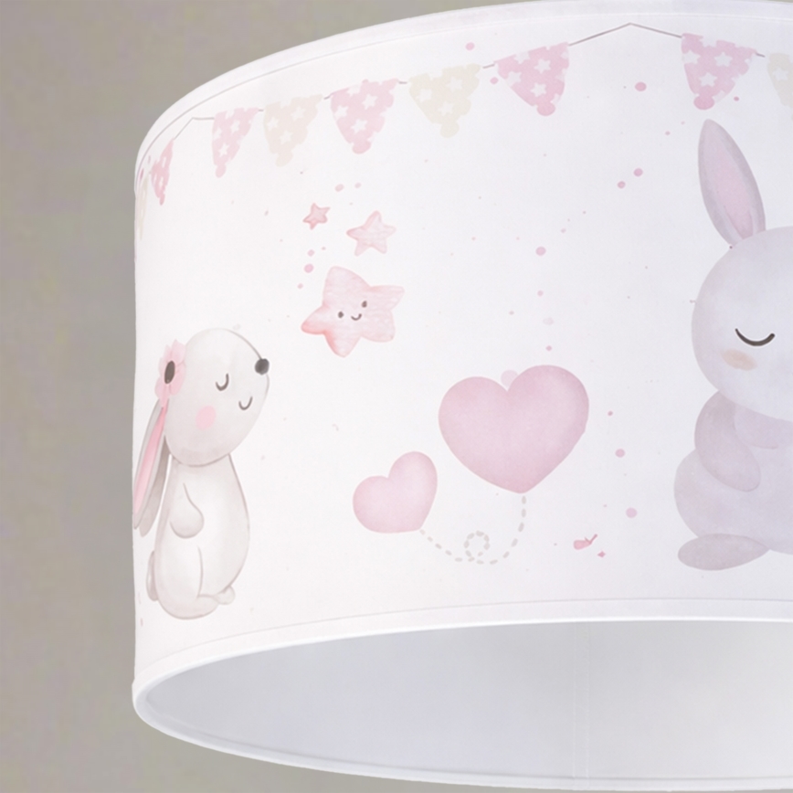 Brilagi - BOBO LED Children's Pendant Lamp on Cable, 1x E27/60W/230V, Ø 35 cm, White with Animal Motif