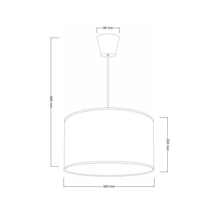 Brilagi - BOBO LED Children's Pendant Light on Cable 1xE27/60W/230V Ø35 cm White/Teddy Bears