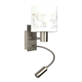 BRILAGI - BOBO LED Flexible Kids' Wall Lamp 1x E27/25W/230V + LED/3W matte chrome/white/unicorns