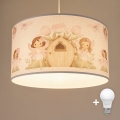 Brilagi - BOBO LED Kids' Pendant Light on Cable 1xE27/60W/230V Ø 35 cm pink/fairies