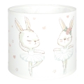 BRILAGI - BOBO Universal E27 Lampshade, 15 cm Diameter, White with Bunny Print