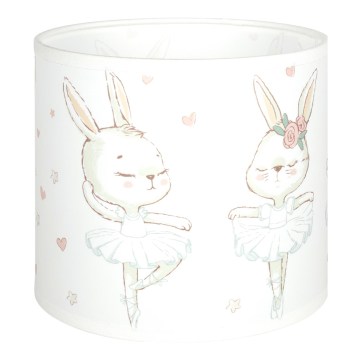 BRILAGI - BOBO Universal E27 Lampshade, 15 cm Diameter, White with Bunny Print