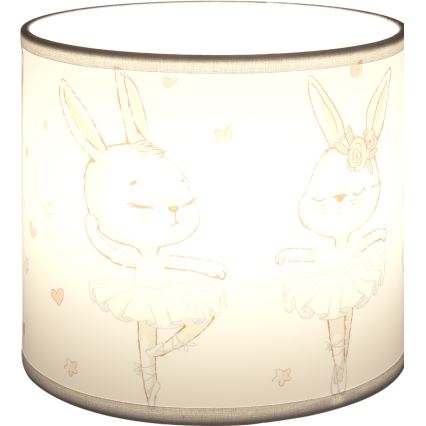 BRILAGI - BOBO Universal E27 Lampshade, 15 cm Diameter, White with Bunny Print