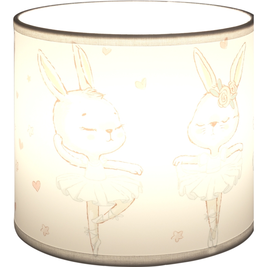 BRILAGI - BOBO Universal E27 Lampshade, 15 cm Diameter, White with Bunny Print